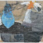 Malereicollage auf Papier, 50x53 cm, 1994