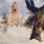 Aquarell auf Papier,