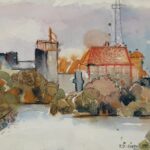 schwarzer Stift auf Büttenpapier, 16x21 cm, 1999